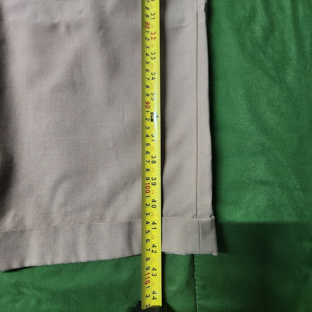 Vintage Ralph Lauren Baggy Wide Cuffed Legs Women's Pants Beige Size 10 - Picture 14 of 16